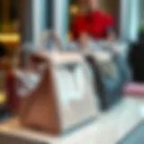 Stylish clear purse dust covers displayed elegantly