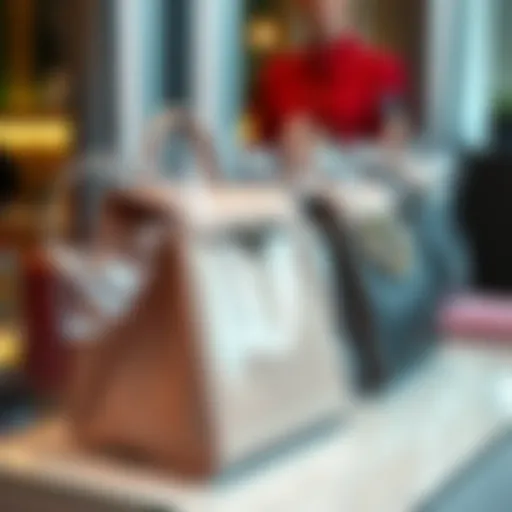 Stylish clear purse dust covers displayed elegantly