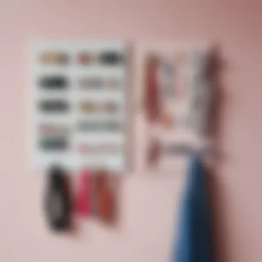 Creative Wall-Mounted Organizer for Hair Clips Innovative wall-mounted organizer for hair ties and clips