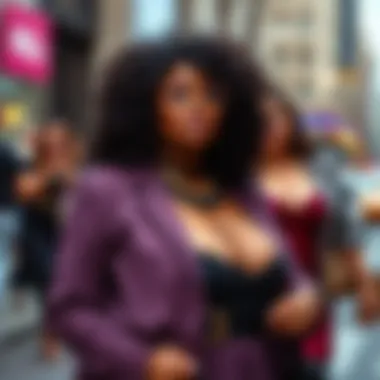 An engaging social media post featuring curvy influencers