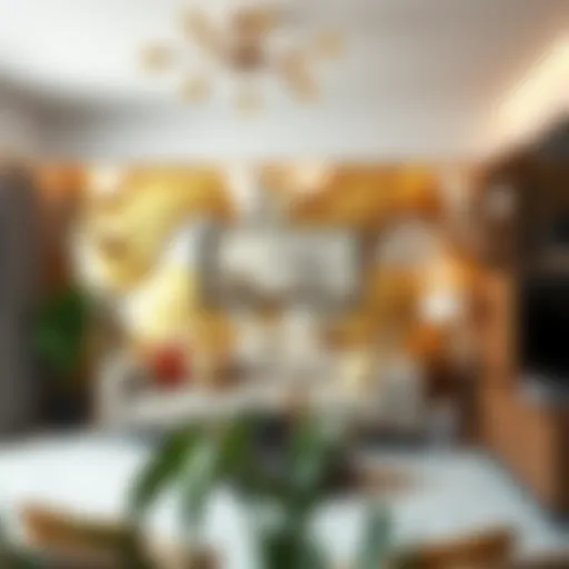 Elegant metallic wall decals enhancing a modern living space