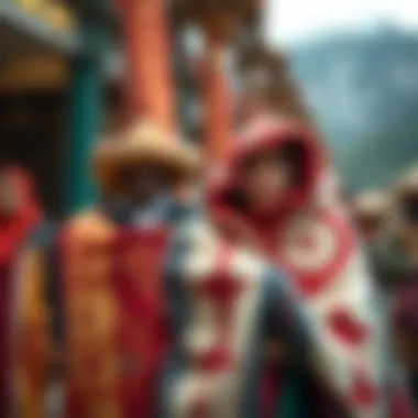 Cultural representations of giant blankets in various contexts