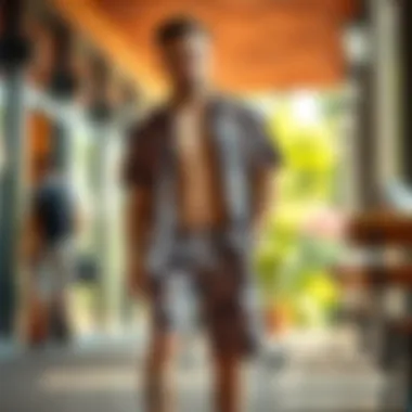 Styling tips for paisley print shorts in a casual environment