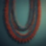 Colorful beaded necklace showcasing hippie style