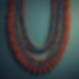 Colorful beaded necklace showcasing hippie style