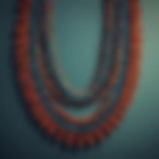 Colorful beaded necklace showcasing hippie style