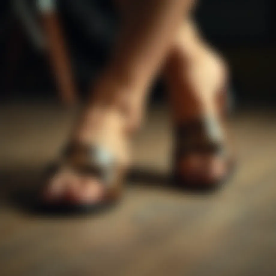 Elegant closed-toe leather slides showcasing craftsmanship