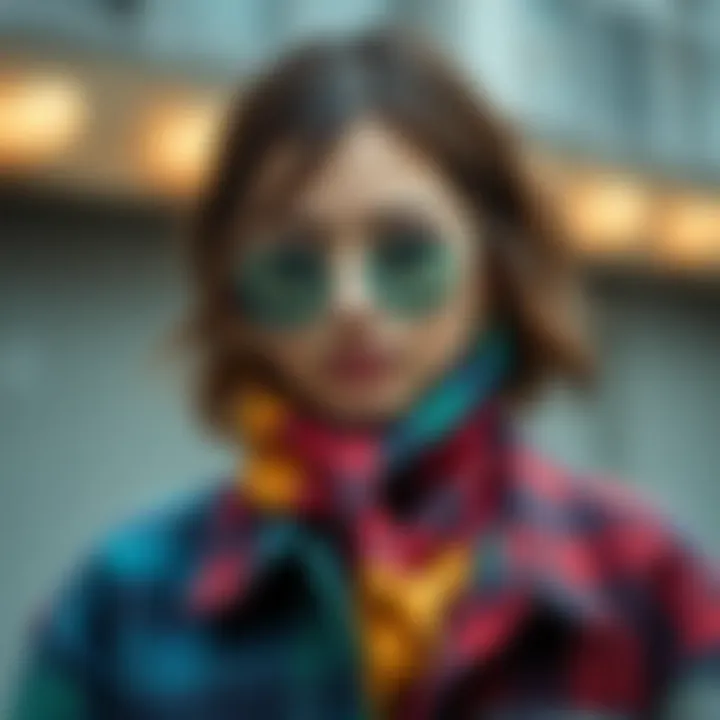 Sustainable fashion items made with multicolor flannel