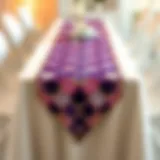 Elegant mermaid table runner adorned with shimmering scales