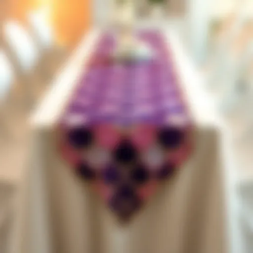 Elegant mermaid table runner adorned with shimmering scales