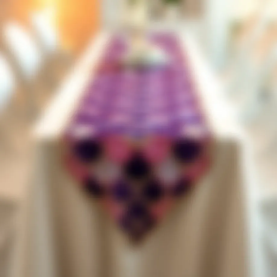 Elegant mermaid table runner adorned with shimmering scales