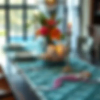 Seasonal decor inspiration using mermaid table runners