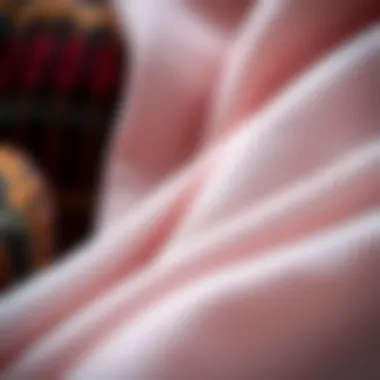 A close-up of luxurious fabrics highlighting texture and quality in clothing.