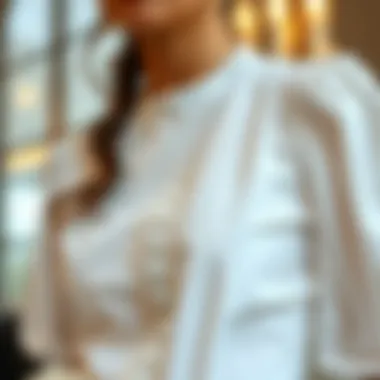 Elegant white blouse with intricate detailing