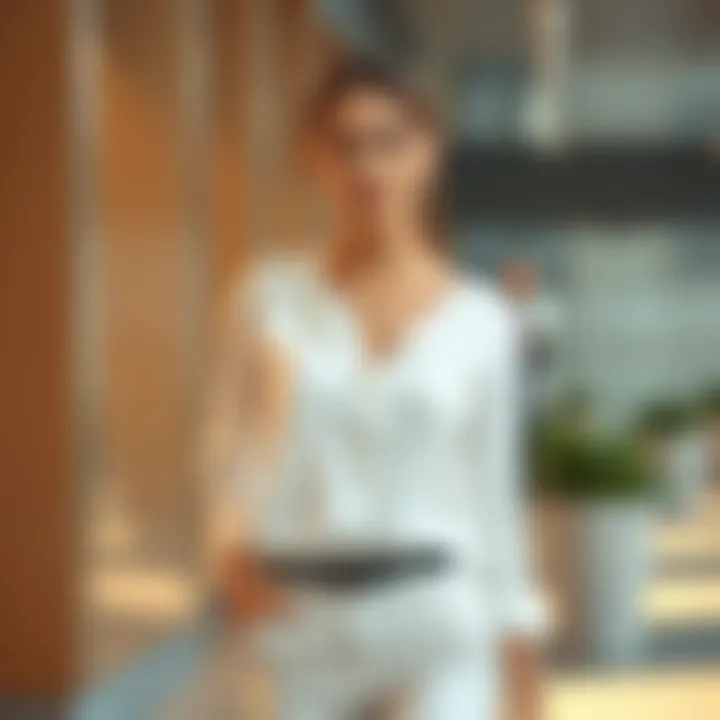 Layered white top perfect for office wear