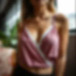 Elegant criss cross camisole showcasing unique design