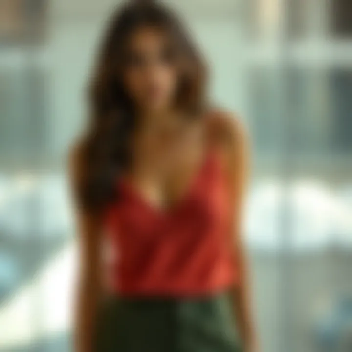 Sustainable fabric choices for criss cross camisole