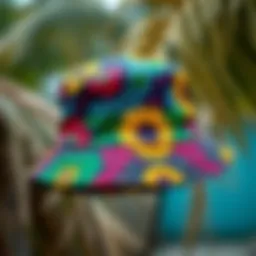 A vibrant Jamaican bucket hat adorned with traditional patterns