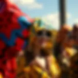 Stylish sunblock sleeves showcasing vibrant patterns