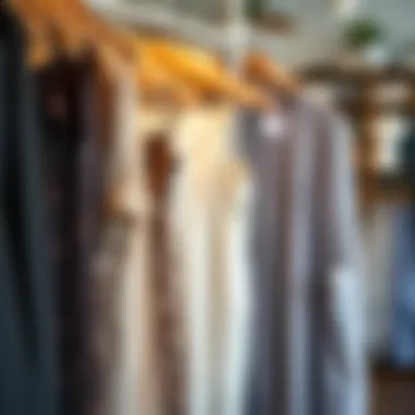 Sustainable fabric choices for long sundresses displayed in a textile shop