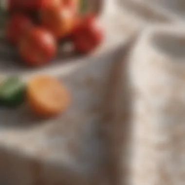 Close-up of eco-friendly materials used for beach table cloths