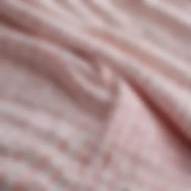 Close-up of different fabric types used in seersucker quilts