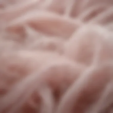 Close-up of tulle fabric revealing its delicate texture and flow