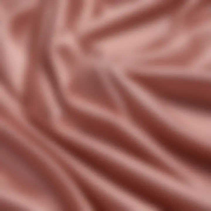 A close-up of luxurious fabrics used for top camis