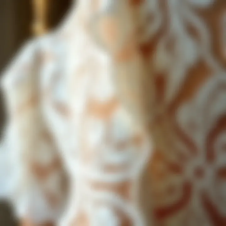 Close-up of intricate lace details