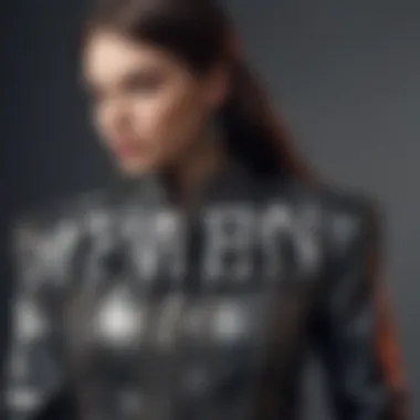 Fashion Statement Featuring Metal Letters A stylish outfit accessorized with rustic metal letters, demonstrating their integration into modern fashion trends.
