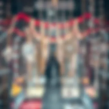 Fashionable display of crystal garland strands in various designs