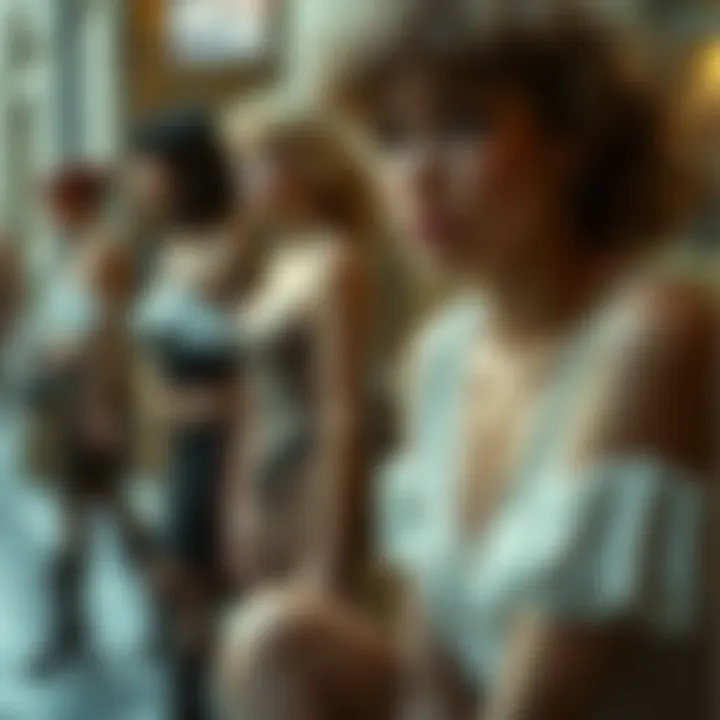 Illustration of cultural significance of fishnet tights in various fashion eras