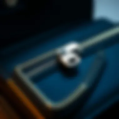 Close-up of a double zipper wallet organizer displaying its intricate design