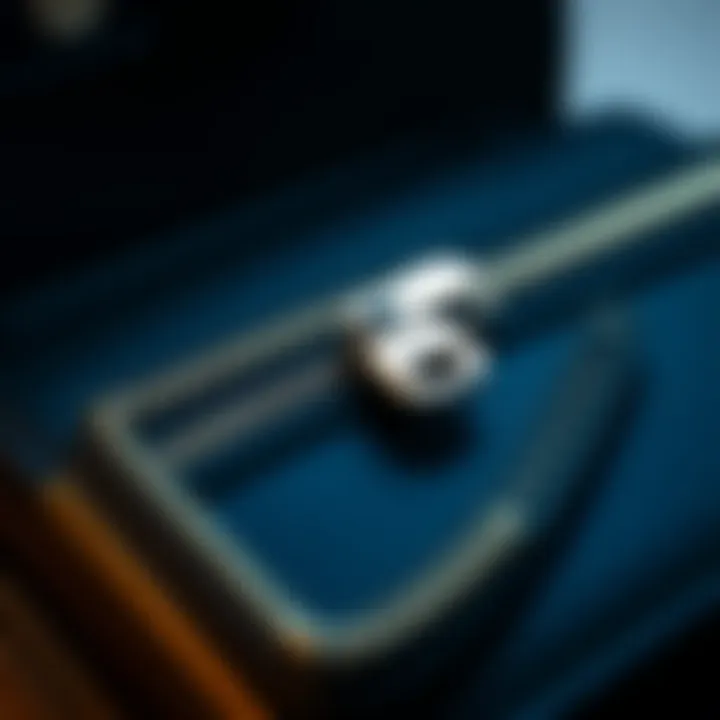 Close-up of a double zipper wallet organizer displaying its intricate design