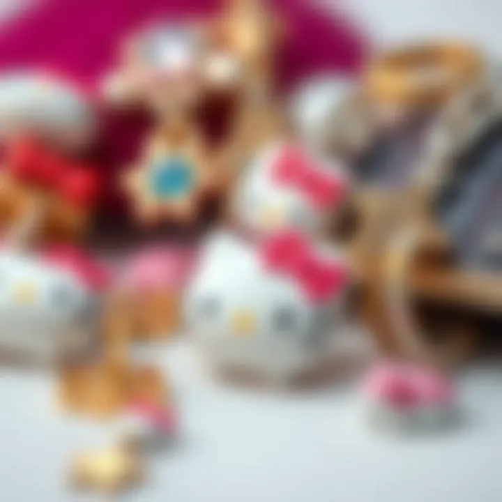 Intricate Designs of Hello Kitty Charms Close-up of intricate designs of Hello Kitty 3D nail charms