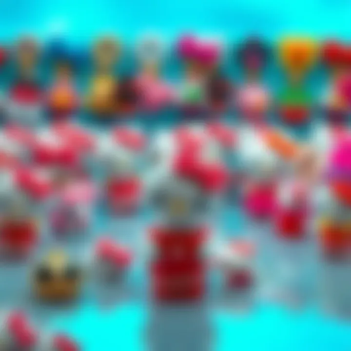 Vibrant Hello Kitty 3D Nail Charms Vibrant display of Hello Kitty 3D nail charms showcasing various designs