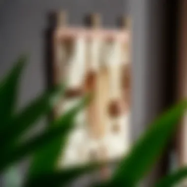 Stylish fabric wall pocket organizer for jewelry with vibrant colors