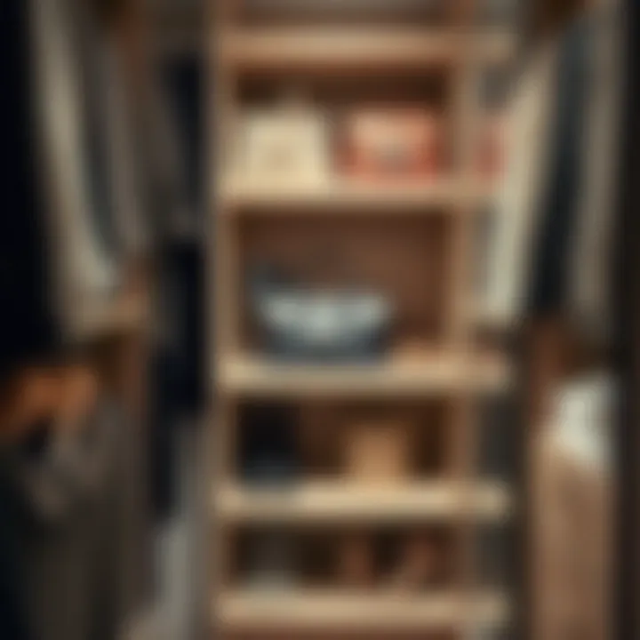 Organized closet featuring clear dust covers