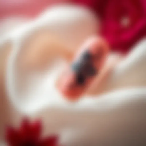 Elegant floral design on a nail