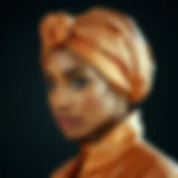 Elegant satin bonnet showcasing intricate patterns