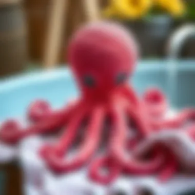 Sustainable materials used in the creation of octopus bath towels