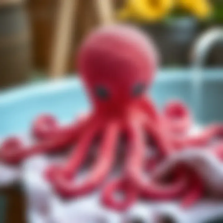Sustainable materials used in the creation of octopus bath towels