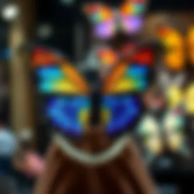 A stunning display of butterfly-inspired accessories.