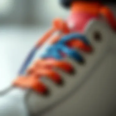 Creative color pairings of dual colored shoelaces