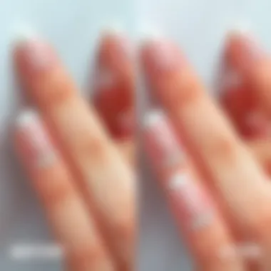 Transformation with Full Coverage Gel Nails Before and after showcasing transformation with gel nails