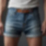 Historical evolution of cuffed jean shorts