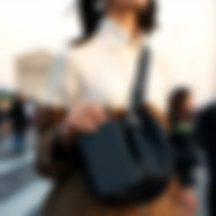 Practical use of an iPhone 11 case with crossbody strap while on the go