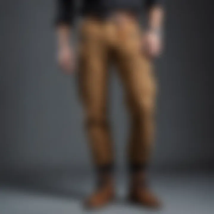 Fashionable outfit featuring contrast stitch cargo pants