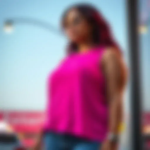 A stylish plus size cotton tank top in vibrant colors