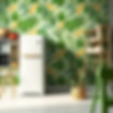 Eco-friendly peel and stick wallpaper showcasing sustainability